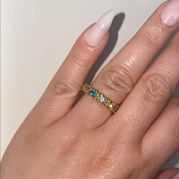 COPY - Colorful Eternity Ring Band - Picture 4 of 5